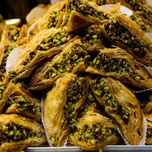 Baklavas, patisserie turque, nourriture, Turquie