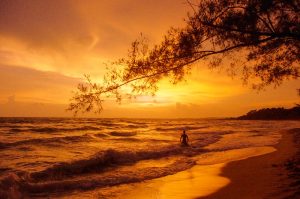 Coucher de soleil, Cambodge